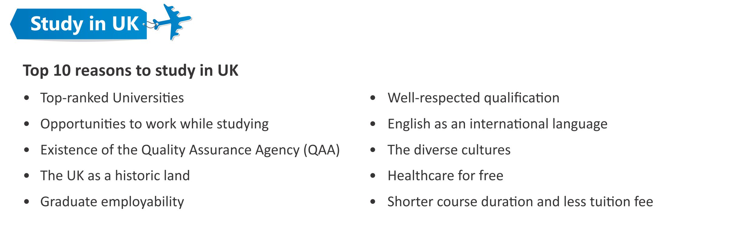 10 Reasons to study in UK